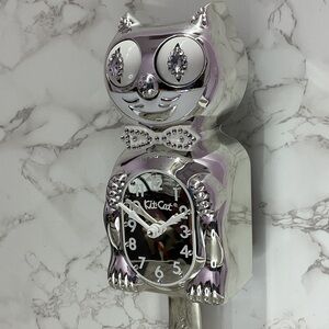 Jeweled Millennium Kit-Cat Klock Rarest Kit Cat clock Chrome